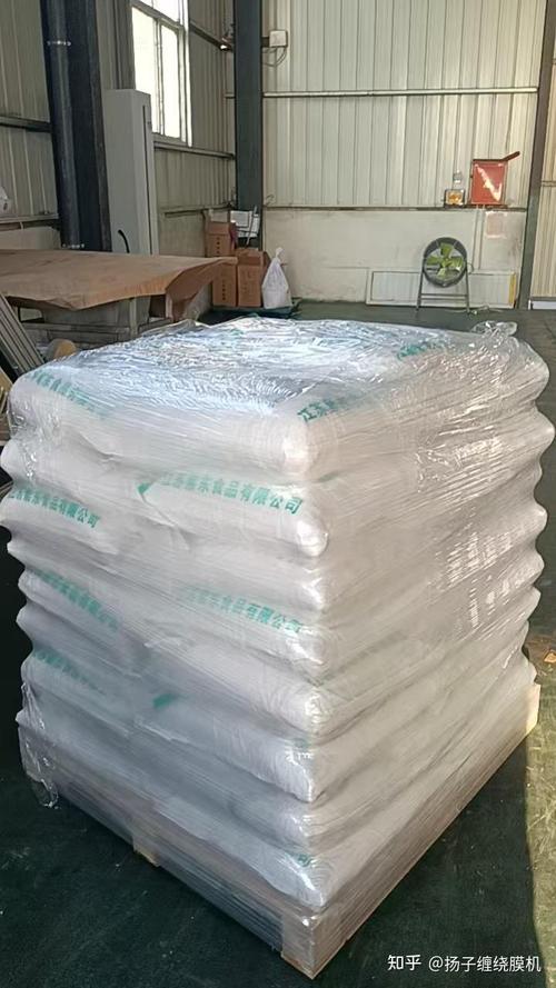 连云港食品添加剂企业引入1650a托盘缠绕膜包装机，护航食品级氯化钾等添加剂安全出厂